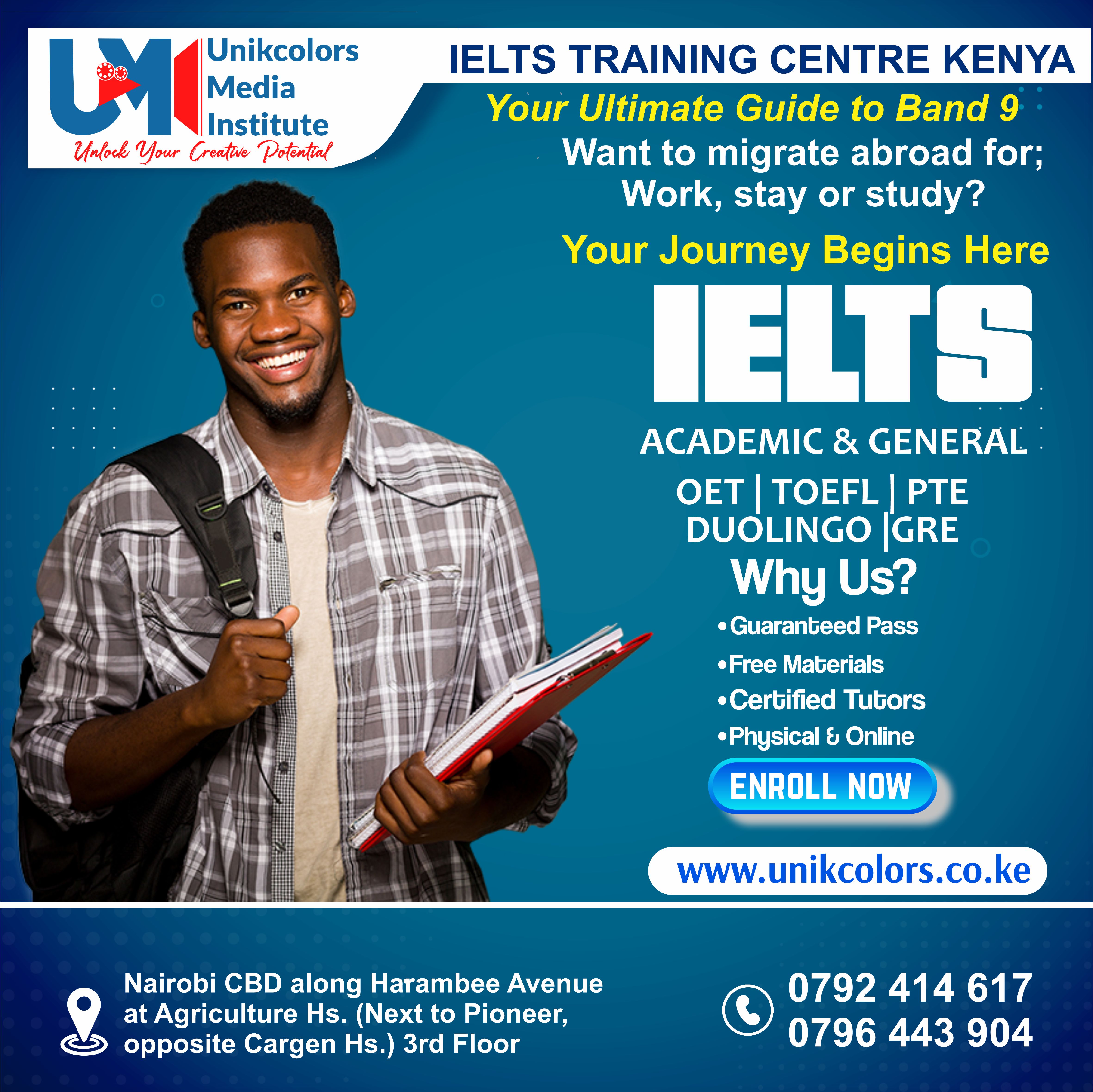 IELTS TRAINING CENTRE KENYA - IELTS PREPARATION | OET | TOEFL | PTE | GRE | DUOLINGO